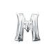 13in Air-Filled Silver Letter Balloon (M)